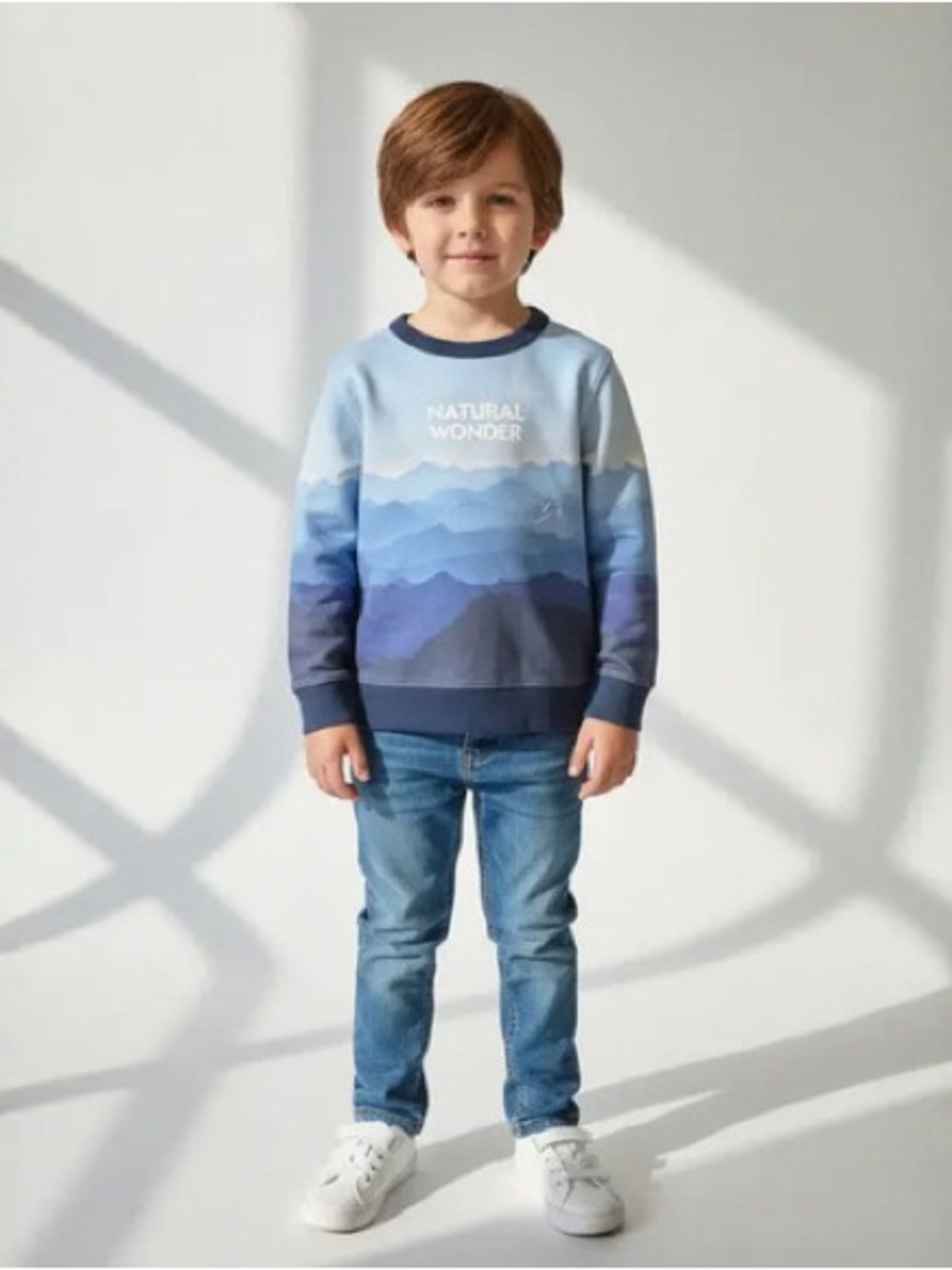 GAP Blue Ombre 'Natural Wonder' Crewneck Sweatshirt National Geographic 2T